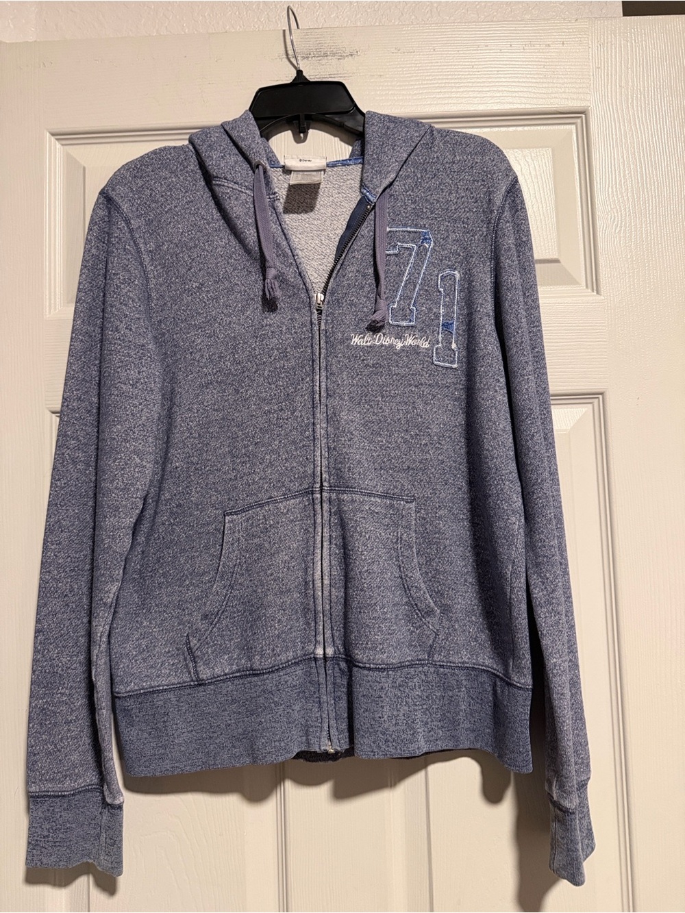 Disney  Vintage Women’s Heather Blue Full-Zip Hoodie Jacket